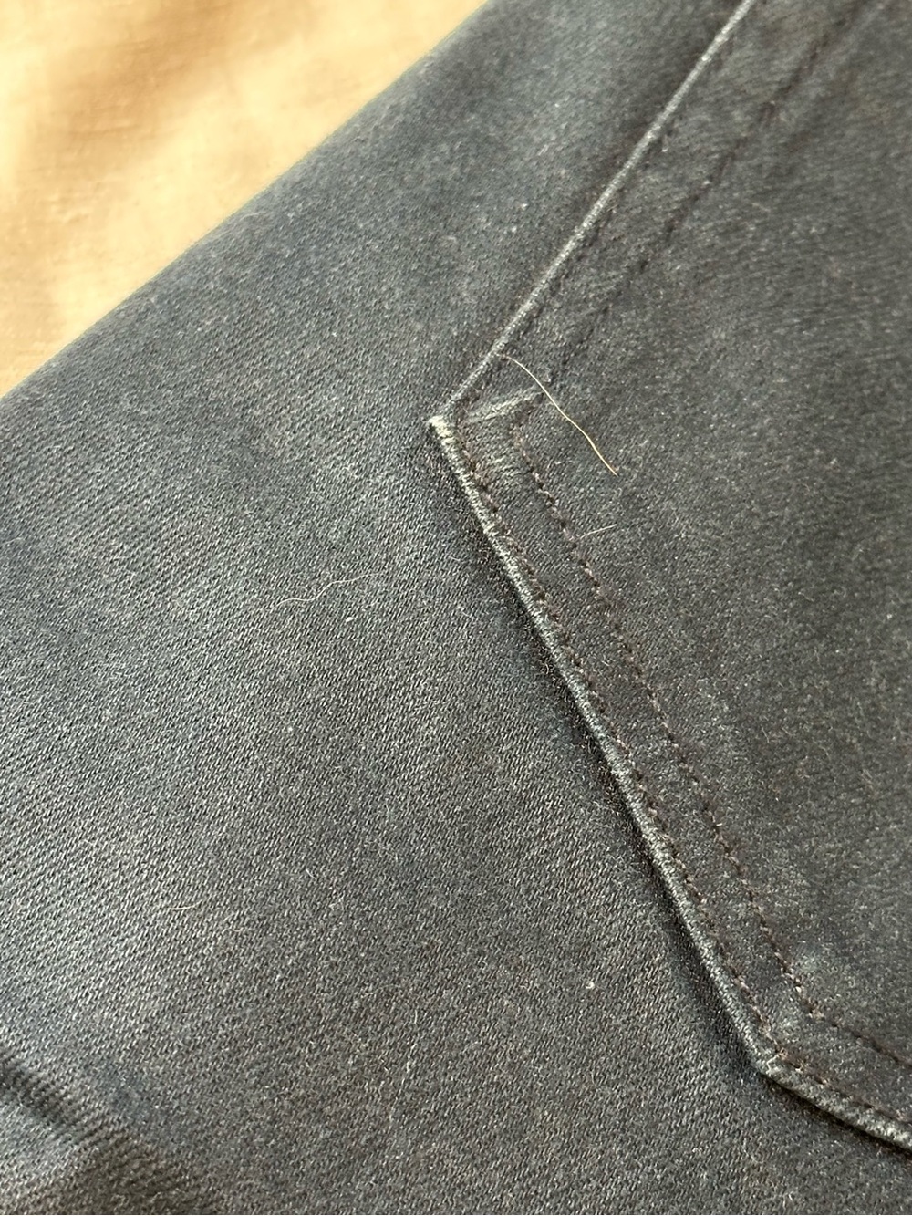 rag & bone Men's Skinny Jeans in Coated Navy - Picture 6 of 6